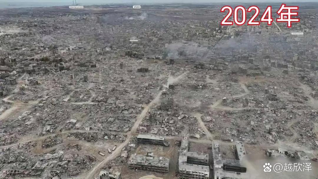 2021年的巴勒斯坦加沙和2024年的巴勒斯坦加沙