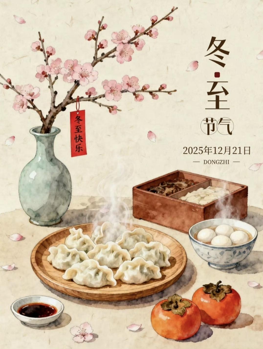 “冬至福至，美好如期而至...”丨顺遂平安，岁岁年年国学智慧冬至绘画