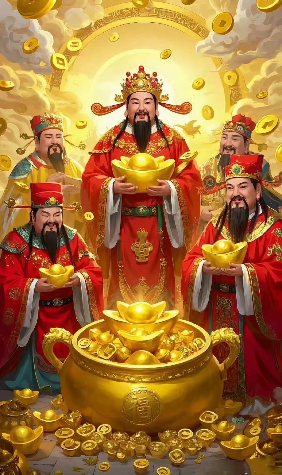 早上好！恭喜你一打开就刷到财神，从此财神相助不愁衣食888接财神回家