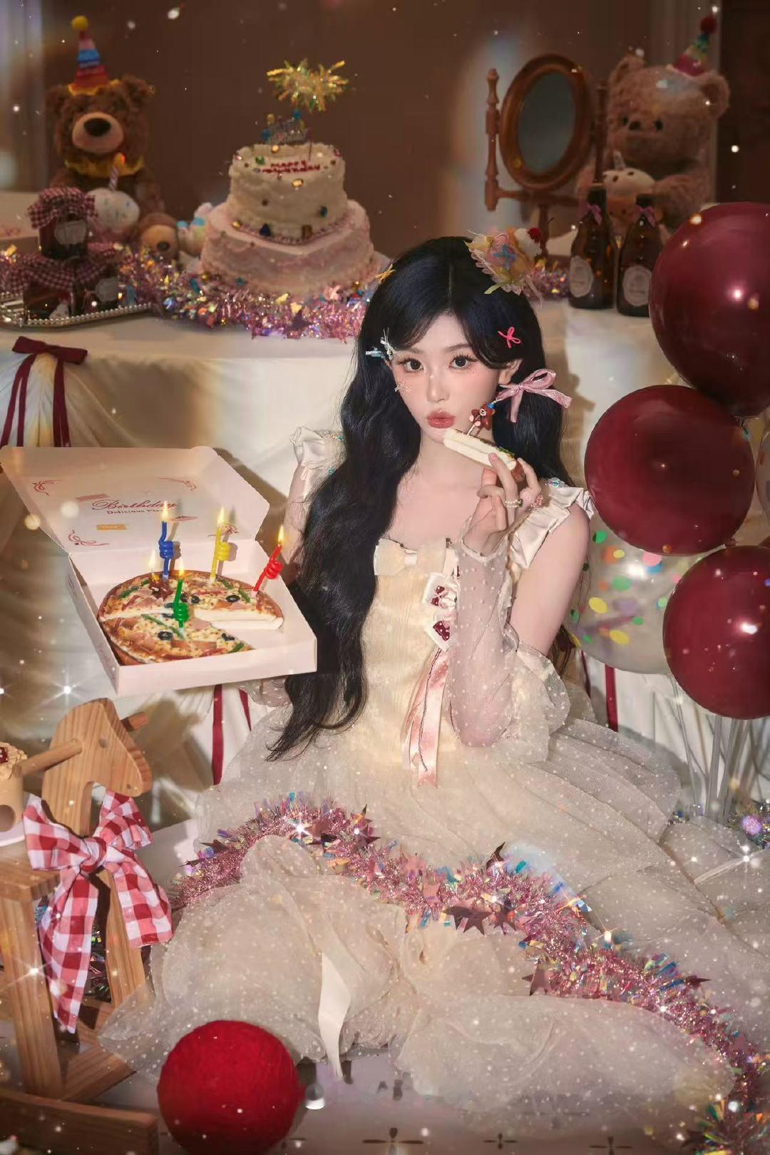 孔雪儿30岁生日照我真不中了、怎么会有女生美成这样🥺孔雪儿海马体生日照