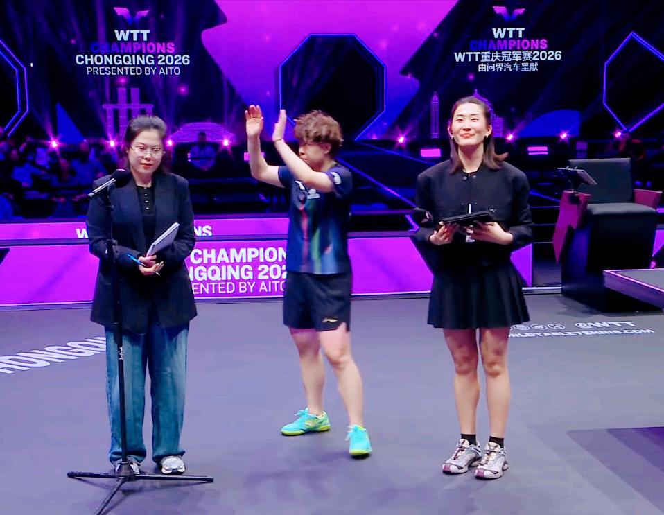 王艺迪3:0零封刘洋子的采访，有一个环节值得其他球员学习。那就是大迪采访完，