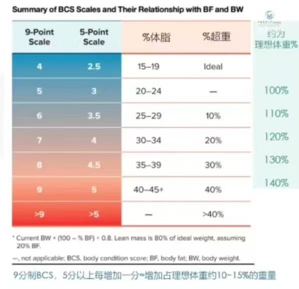 原来宠物也有自己的理想体重公式就是不光光是人作为宠物也有属于自己的BMI，养宠