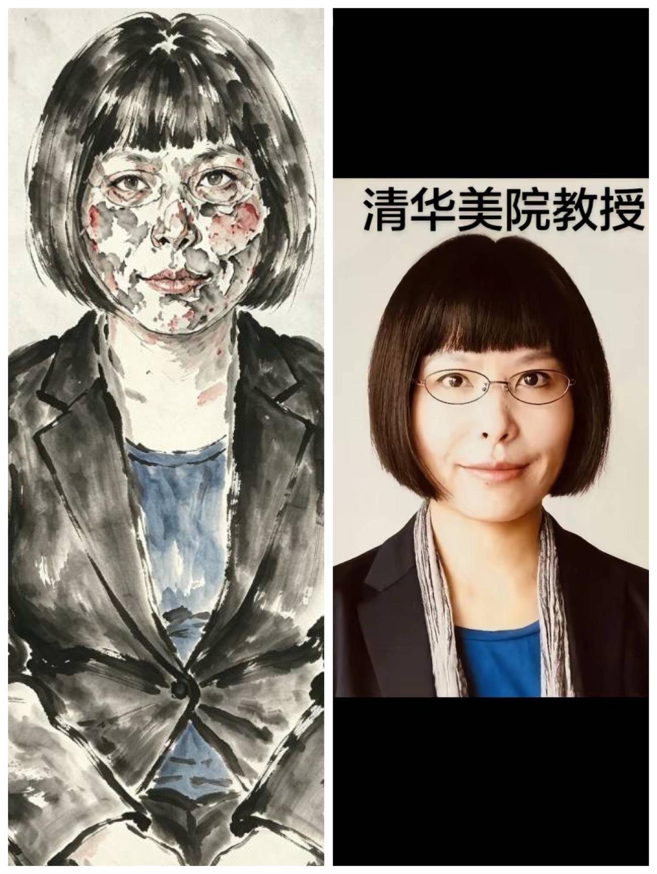 清美院教授说自己画的这些灰绿扭曲、暗沉变形色调的画作是为了展现平凡人傲然挺立的精