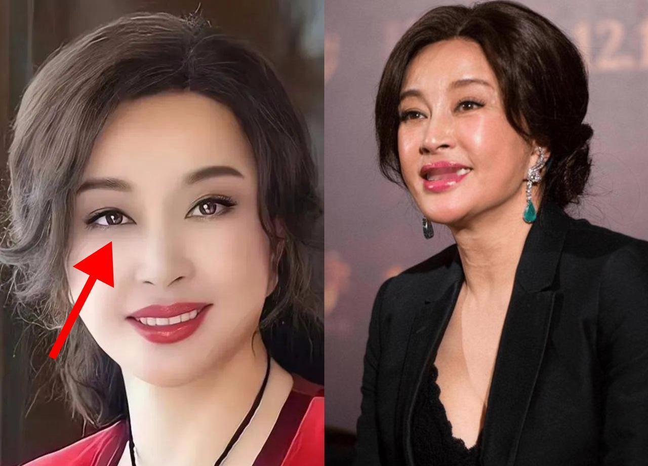 扒了半天刘晓庆，才发现她70多岁眼神不“垮”的秘密，根本不在皮肉，而在骨头。你