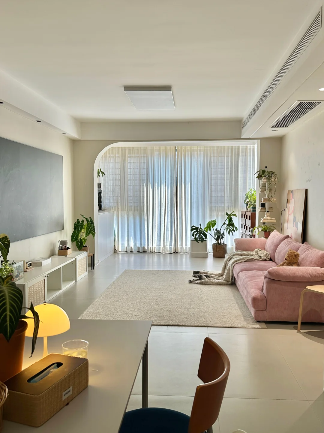 30+老阿姨的粉色沙发 客厅瞬间高级住了✨