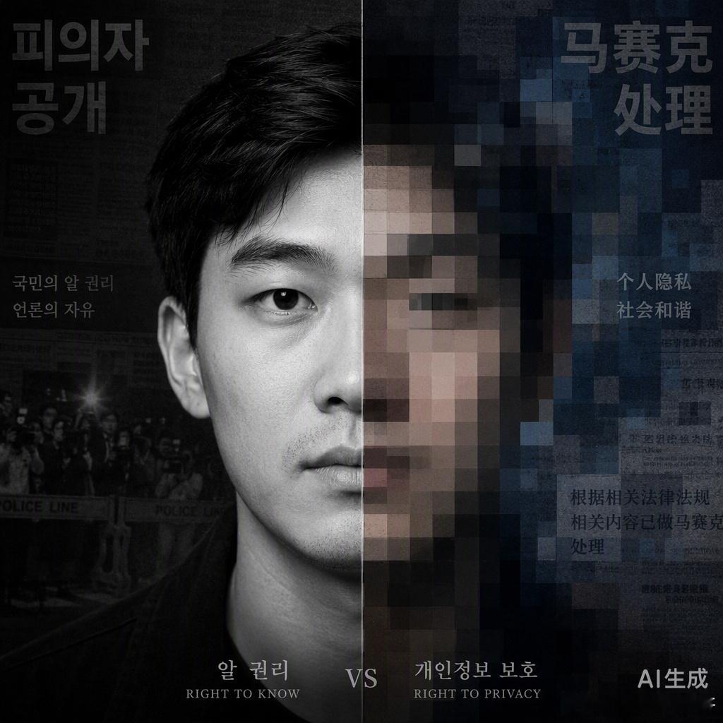 这事儿挺有意思，韩国那边把嫌疑人郑昌盛的脸晒得清清楚楚，连抛尸监控都不打码，咱们这边的媒体倒是严谨，