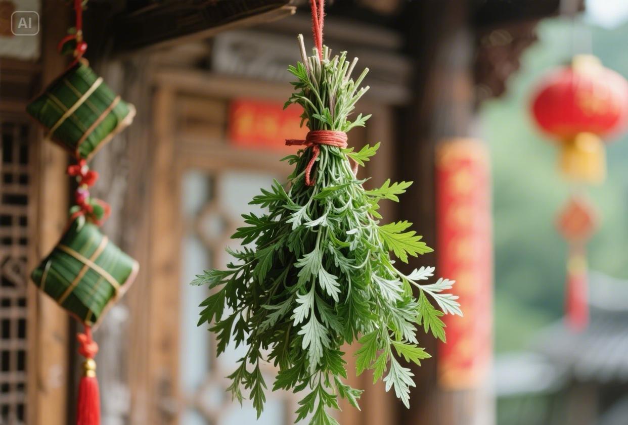 端午挂艾草：‌驱邪避灾、祈求健康和驱虫防病‌[玫瑰][比心][玫瑰]端午节