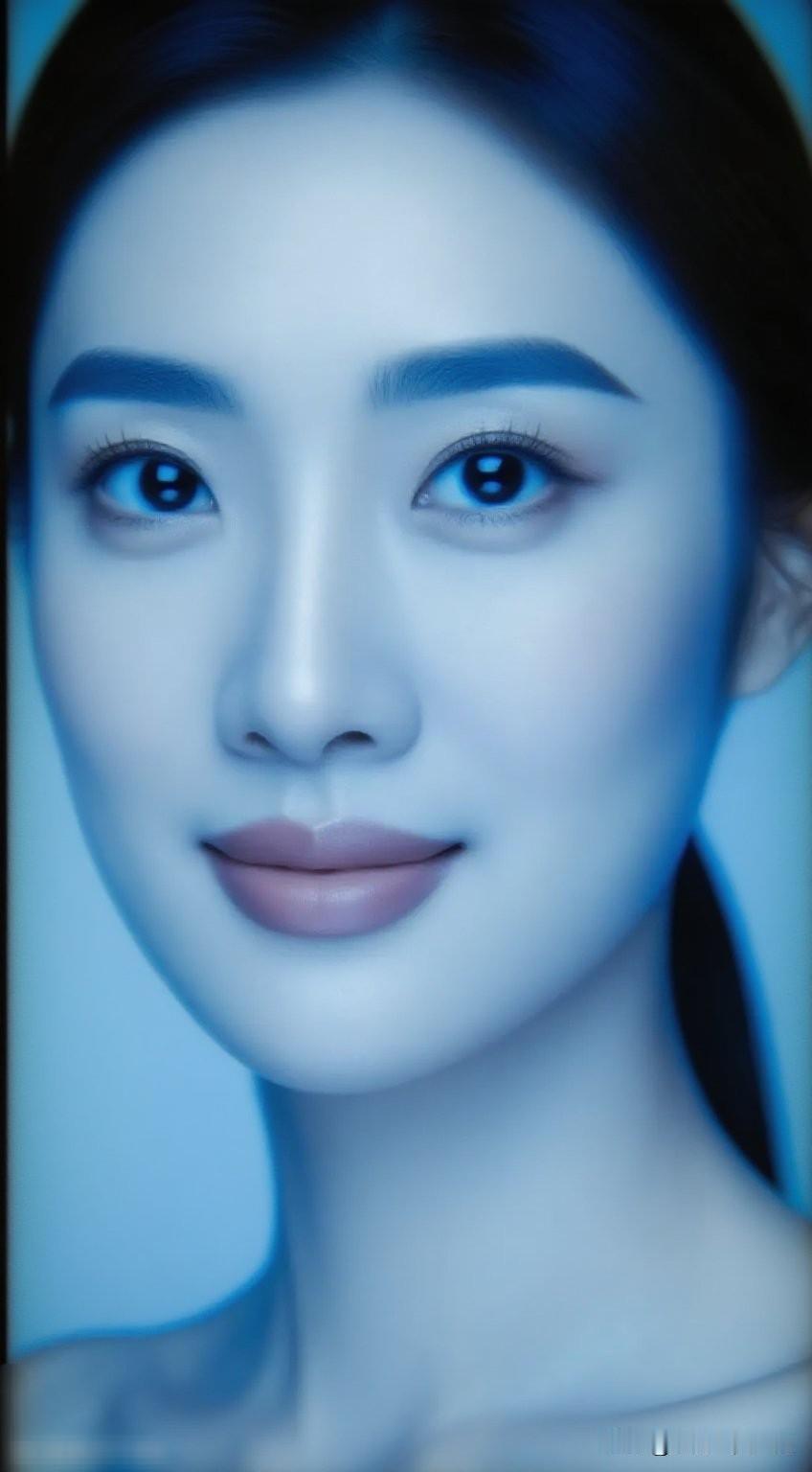 梦幻蓝调，温柔眼眸，美若天仙