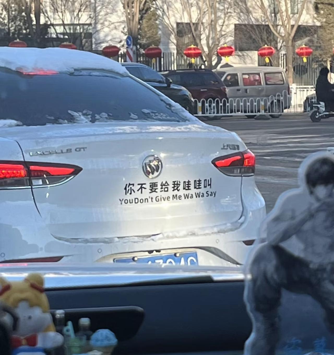 你不要给我哇哇叫[笑着哭]你还遇过哪些搞笑的车贴