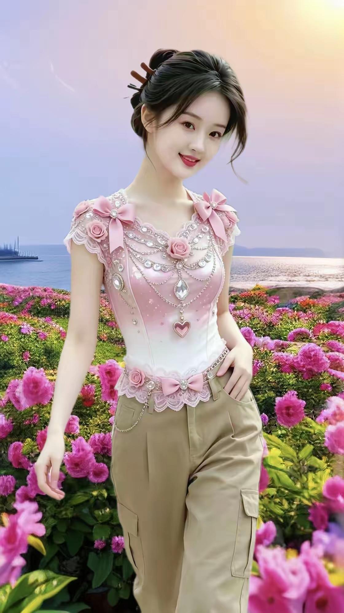 短短三句自谦小诗，文风俏皮接地气，先委婉避开沉鱼落雁这类浮夸夸赞，再写自己立于花