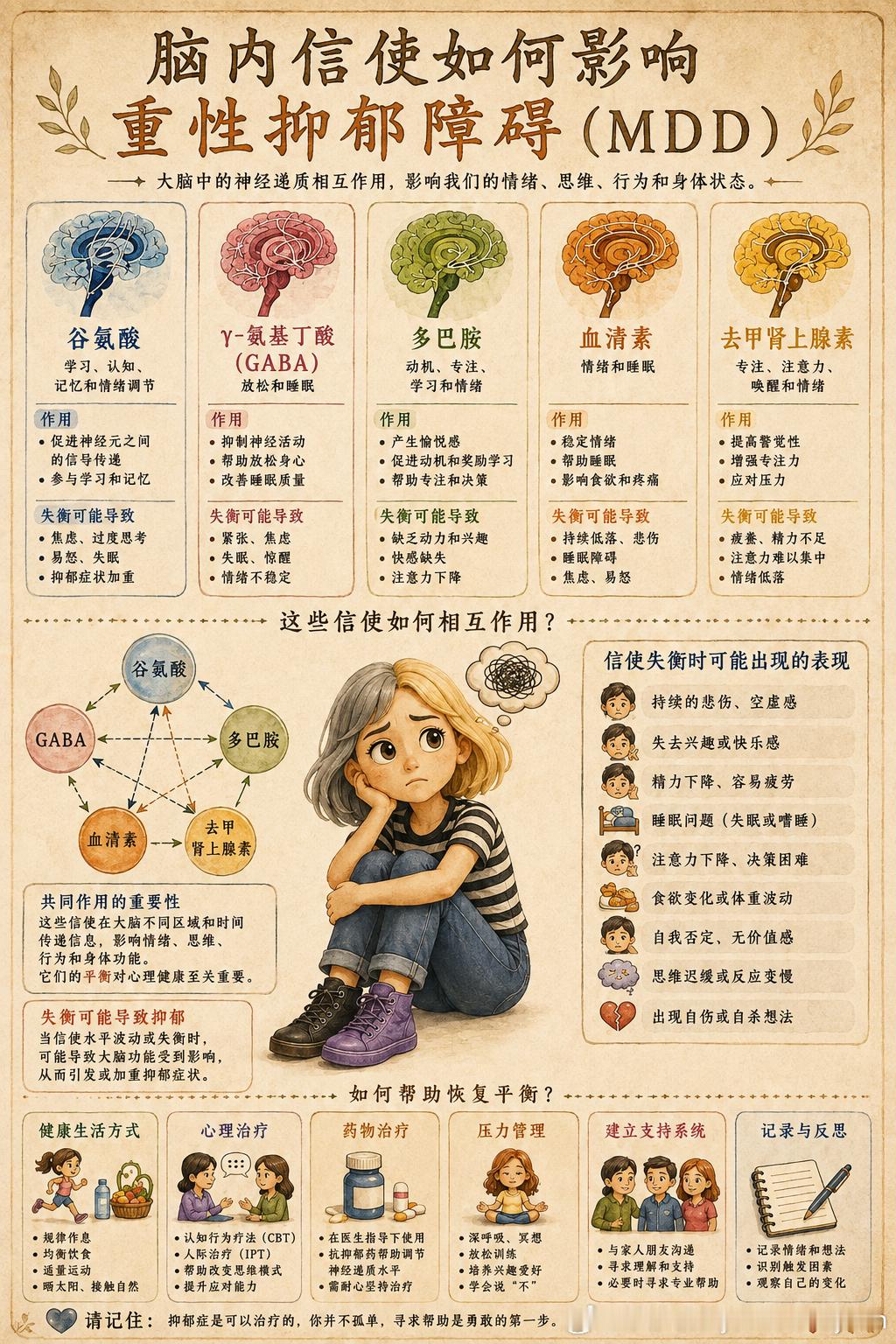脑如何影响重性抑郁障碍，是你不够坚强？#身体会说话｜重性抑郁障碍：大脑信使失衡，不是你不够坚强🧠很