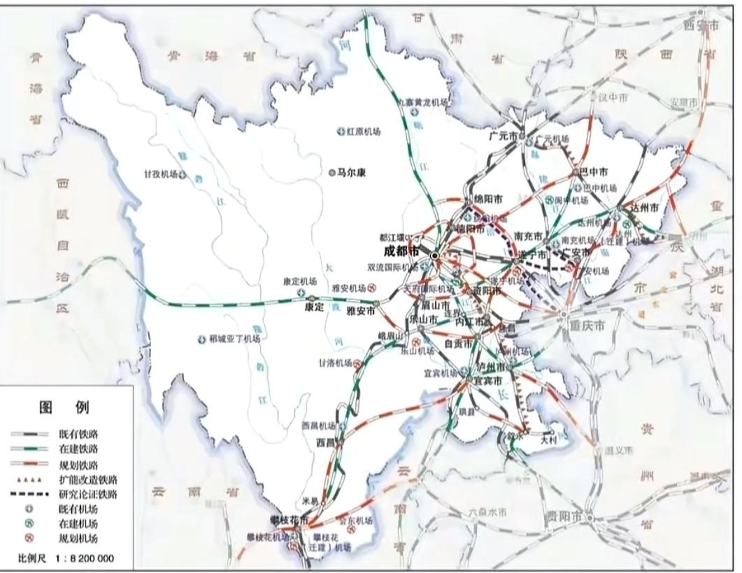 看四川的铁路规划，有成巴的高铁规划，没有巴安的高铁规划，是否意味着成巴安的高铁不