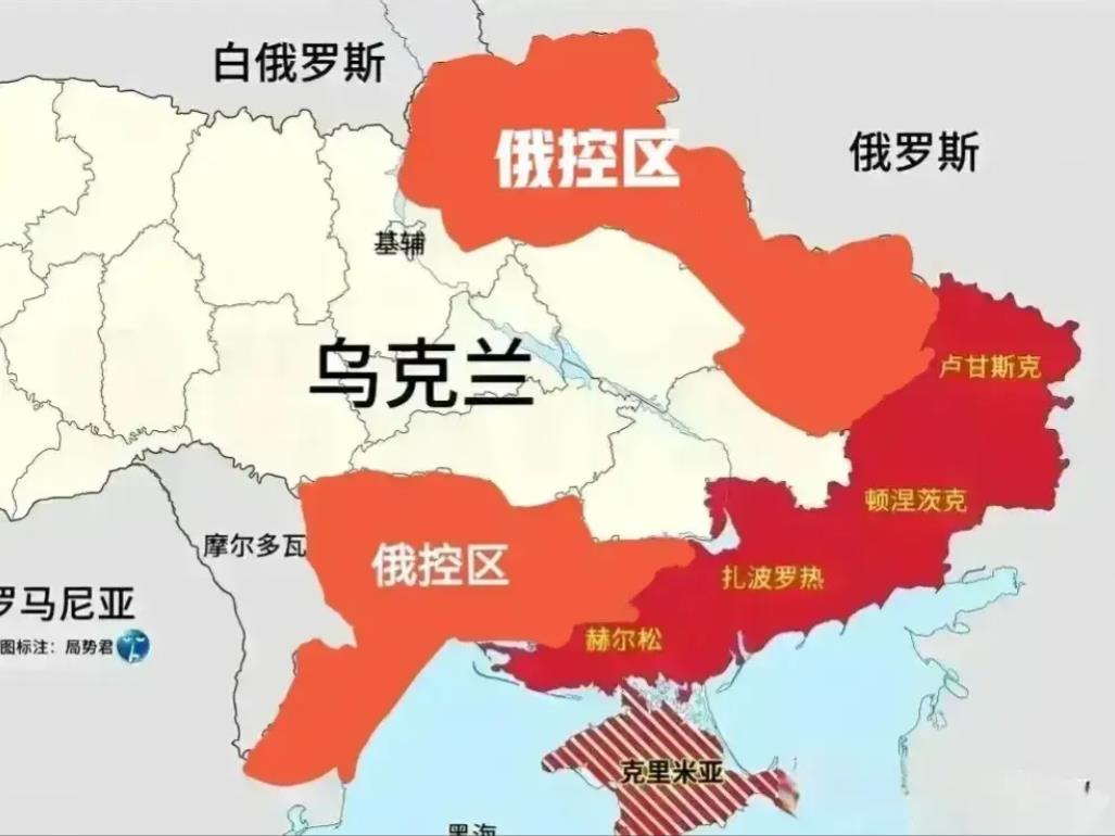 为什么泽连斯基死活不答应退出顿巴斯地区？大家看地图，俄罗斯已经对乌克兰形成半