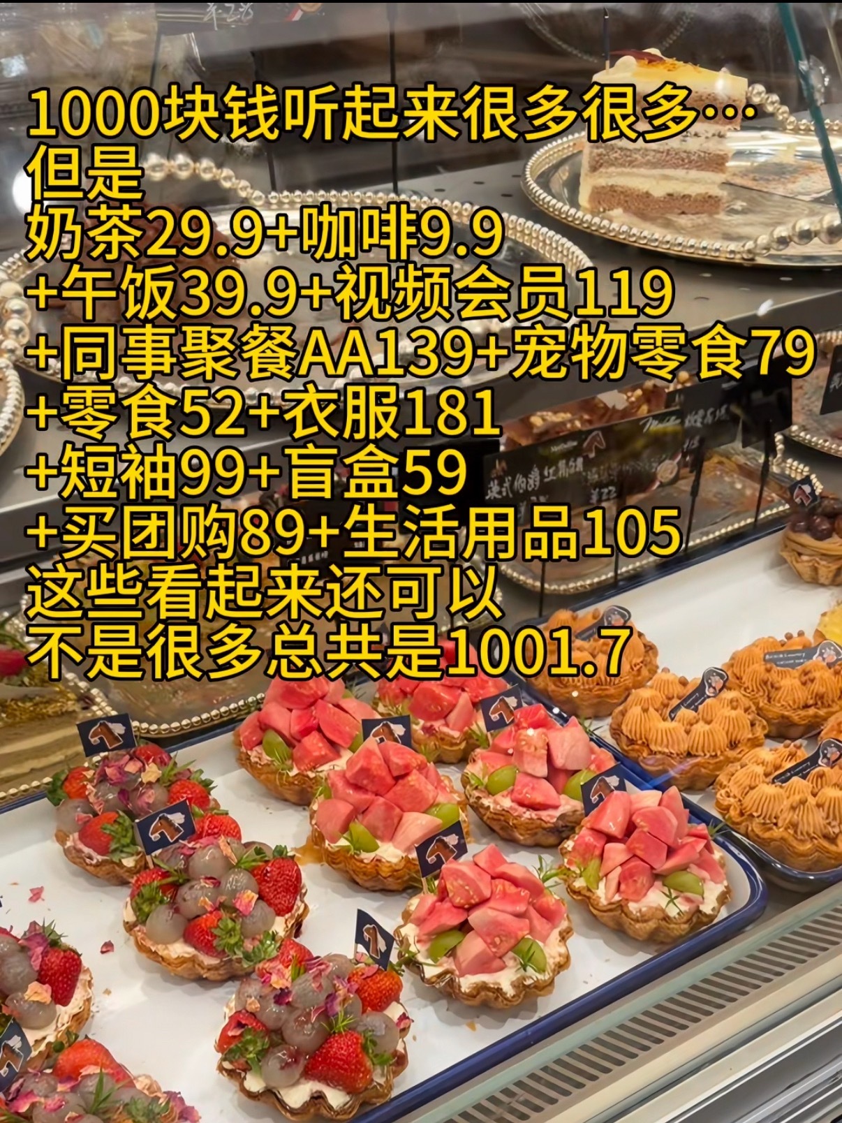 这居然是一千块钱这就是为什么我坚持记账的原因而且现在用电子支付花钱更少没概念每