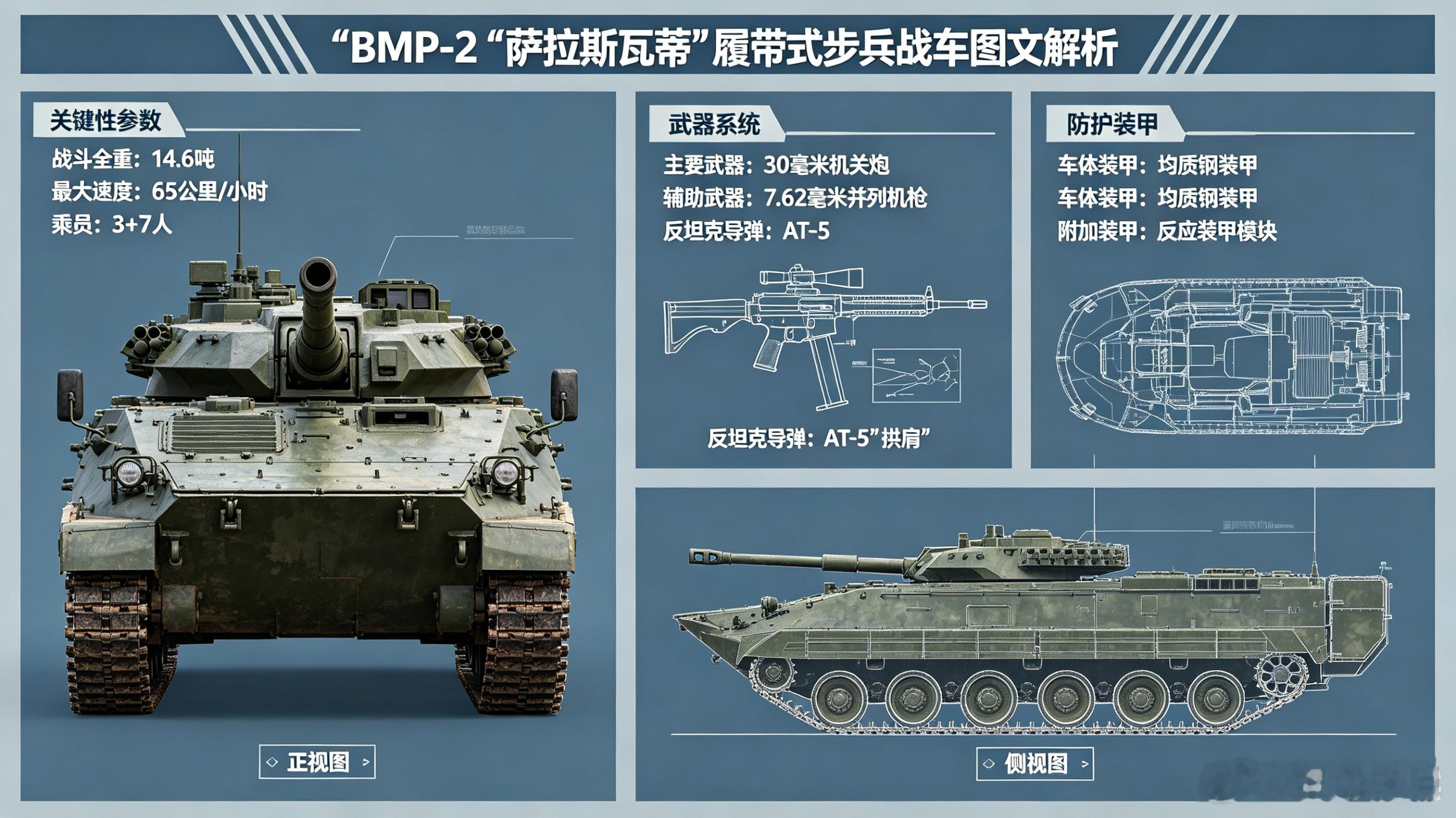 每天认识一件兵器——BMP-2“萨拉斯瓦蒂”步兵战车今天来认识一款在印度陆军中服