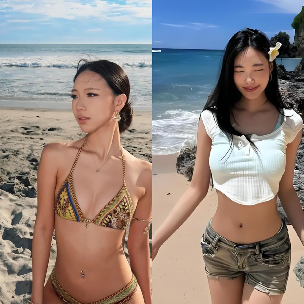 小玥儿近照刷屏，白T恤牛仔裤，素面朝天扎个马尾，跟小S家Lily完全是两个世界的人。Lily露脐装配