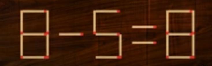 这里有一个用火柴棒摆成的算式：12+6=1。现在限定只能移动2根火柴棒