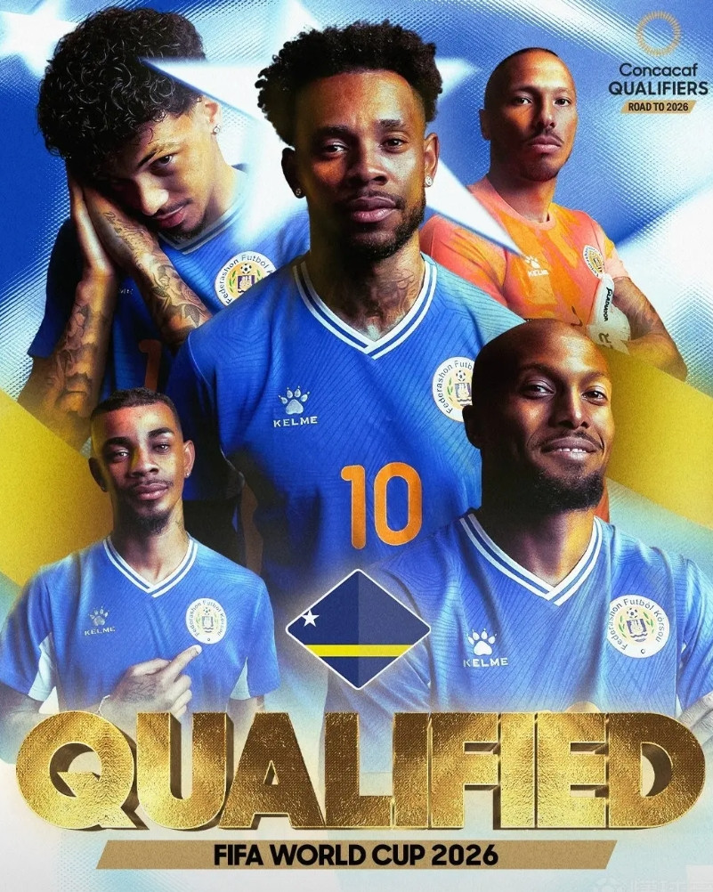 16万人口的库拉索杀进世界杯！库拉索是荷兰王国的自治国，并不是一个独立国家。值得