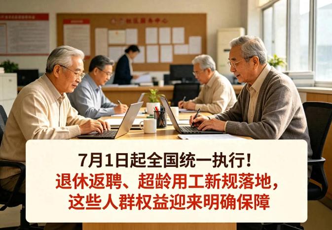 重要新规落地！2026年7月1日起，全国统一实施针对退休返聘人员以及超龄务工人员