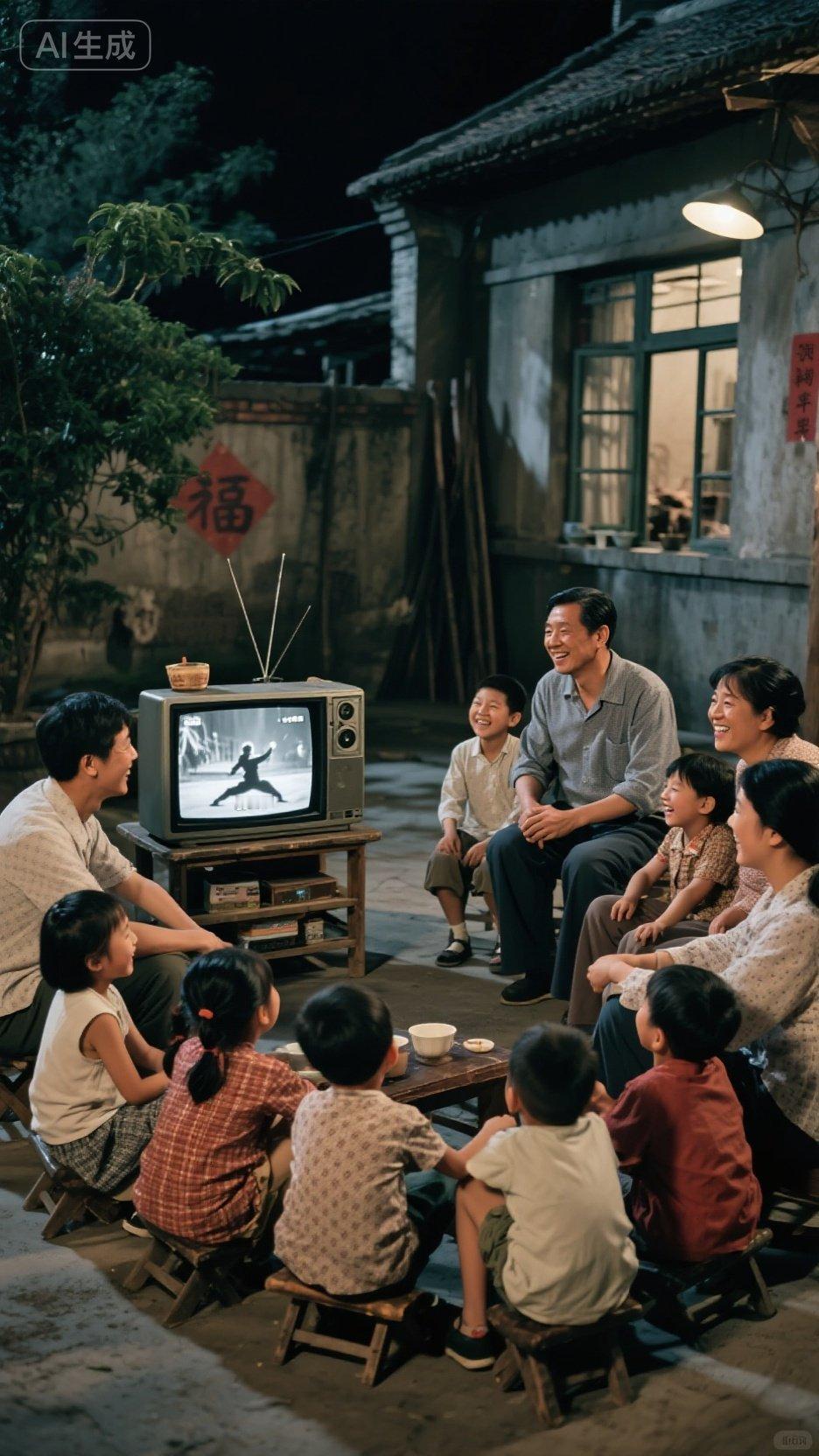 82年，家里就添了台黑白电视那是当年顶稀罕的家当木壳小屏，拧钮调台信号