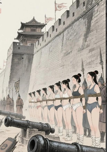 1599年，那时候的人们认为裸女组成的“阴门阵”可以对抗火炮，最早使用的是明朝的