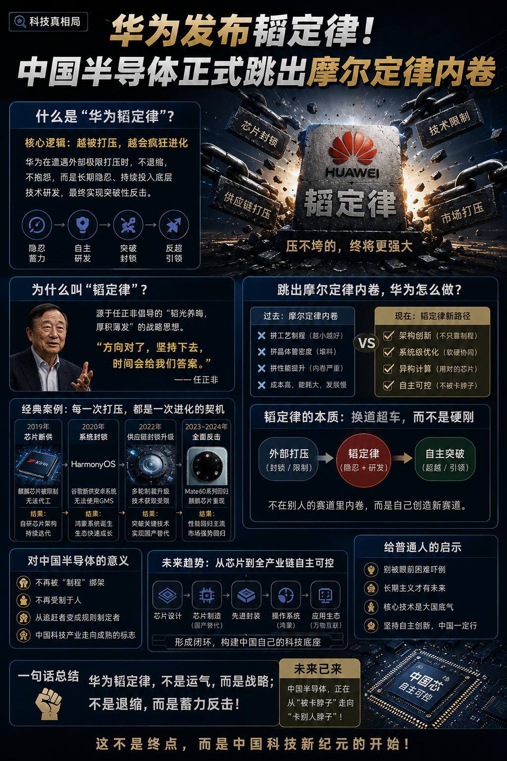 华为憋了六年，整出个韬定律，不跟摩尔定律死磕制程，换道时间缩微，靠逻辑折叠破局