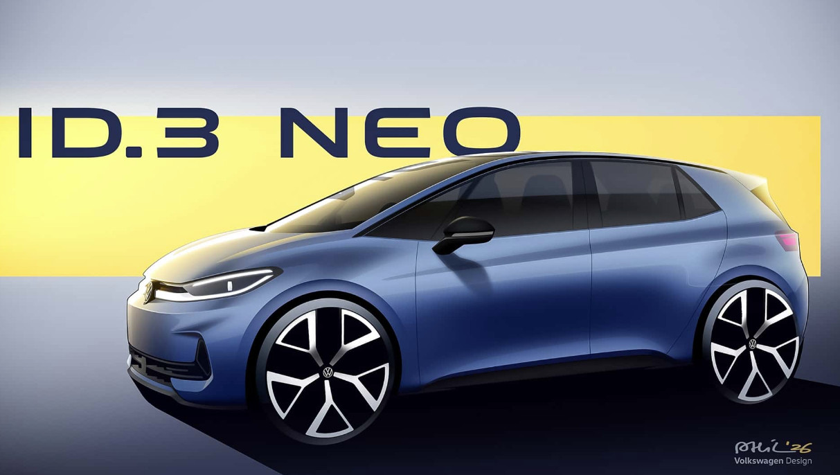 全球动向，中国暂未官宣：大众ID.3将改名ID.3Neo，增加外放电+物理按键