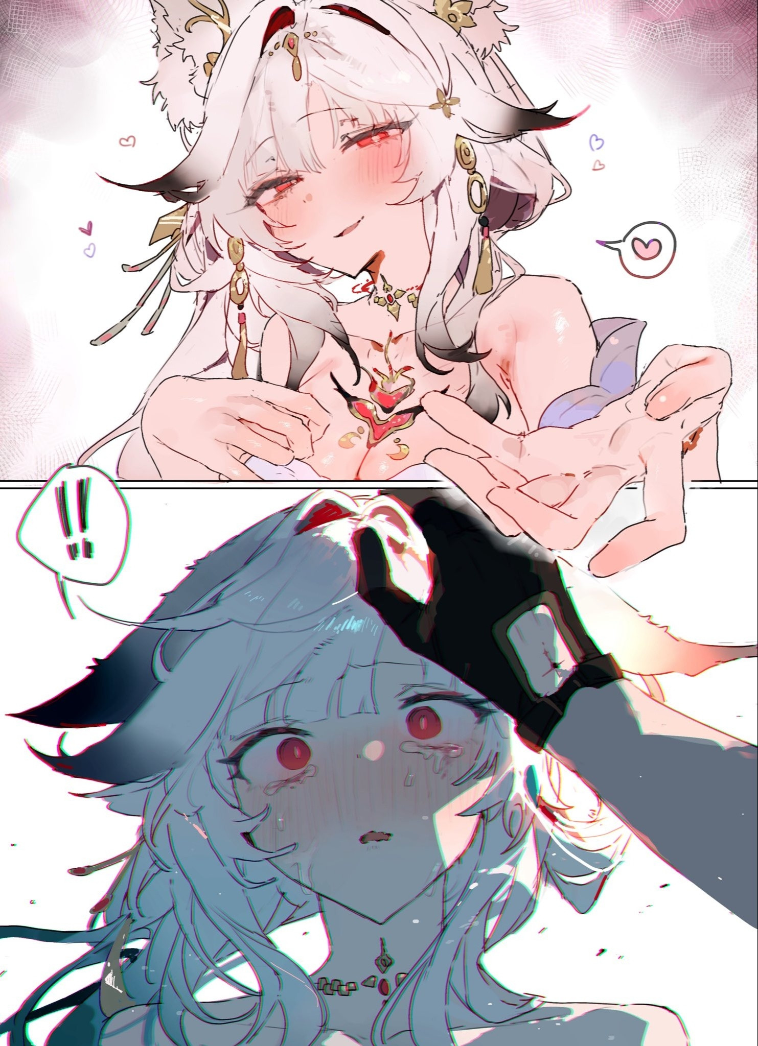 动漫狐狸能有什么坏心思呢？画师：ぶんち​​​