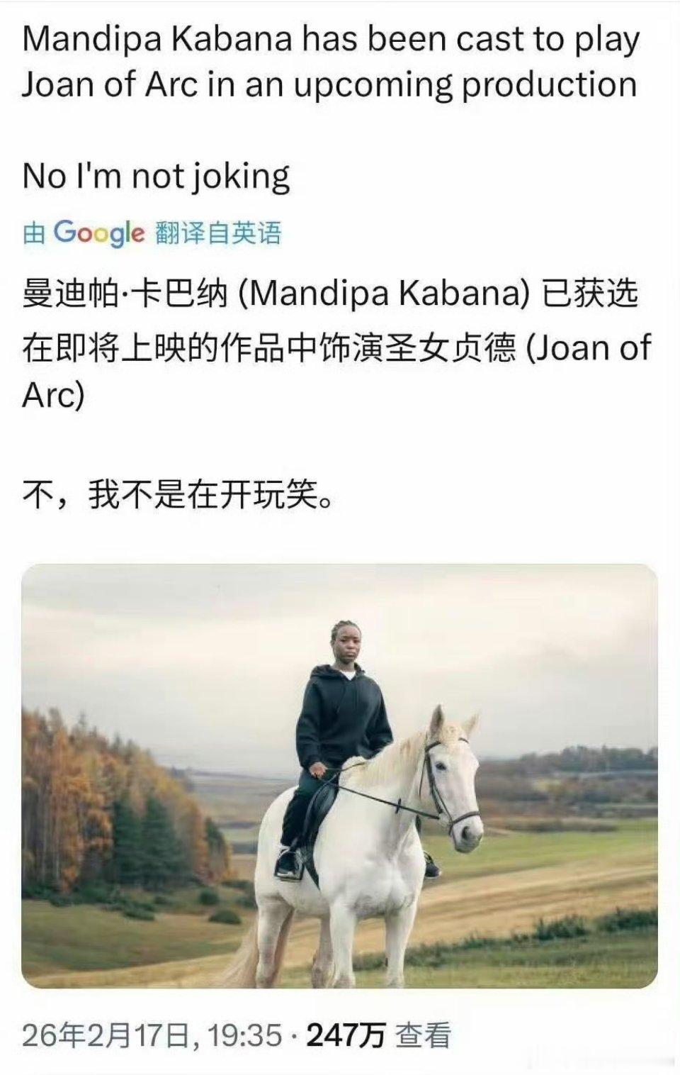 圣女贞德，酱油喝多了？