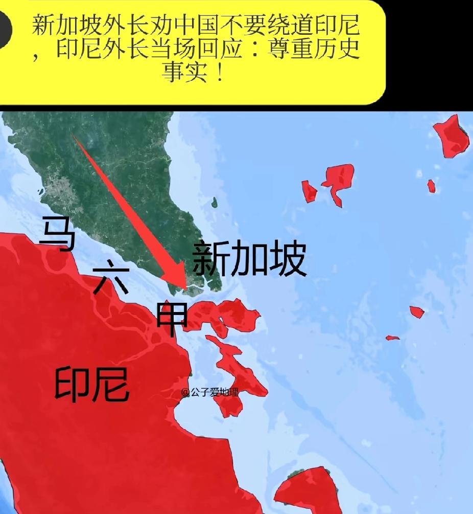 新加坡外长劝中国不要绕道印尼，印尼外长当场回应：尊重历史事实！最近，东南亚