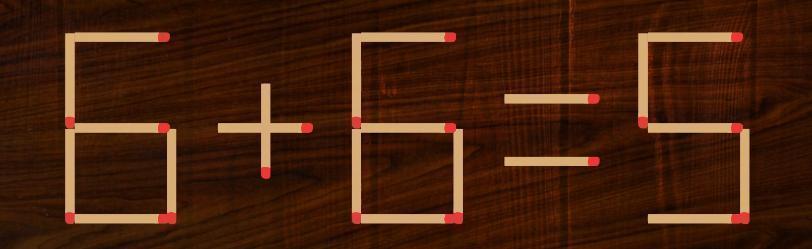 欢迎来到火柴谜题世界！看，火柴摆的“6+6=5”不成立哦。你来当解