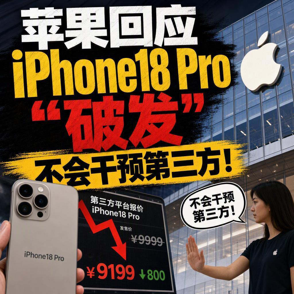 预售不到1分钟闪电售罄，两天后就跌破发售价900元。iPhone18Pro