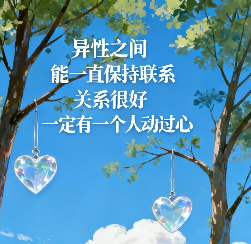 异性之间，能一直保持联系，关系很好，一定有一个人动过心无论学生时代还是工作
