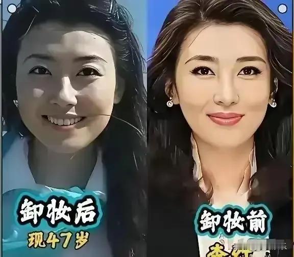 原来央视美女主持人卸了妆以后是这个样子呀！卸了妆的周涛看起来眉目比较清秀，整体