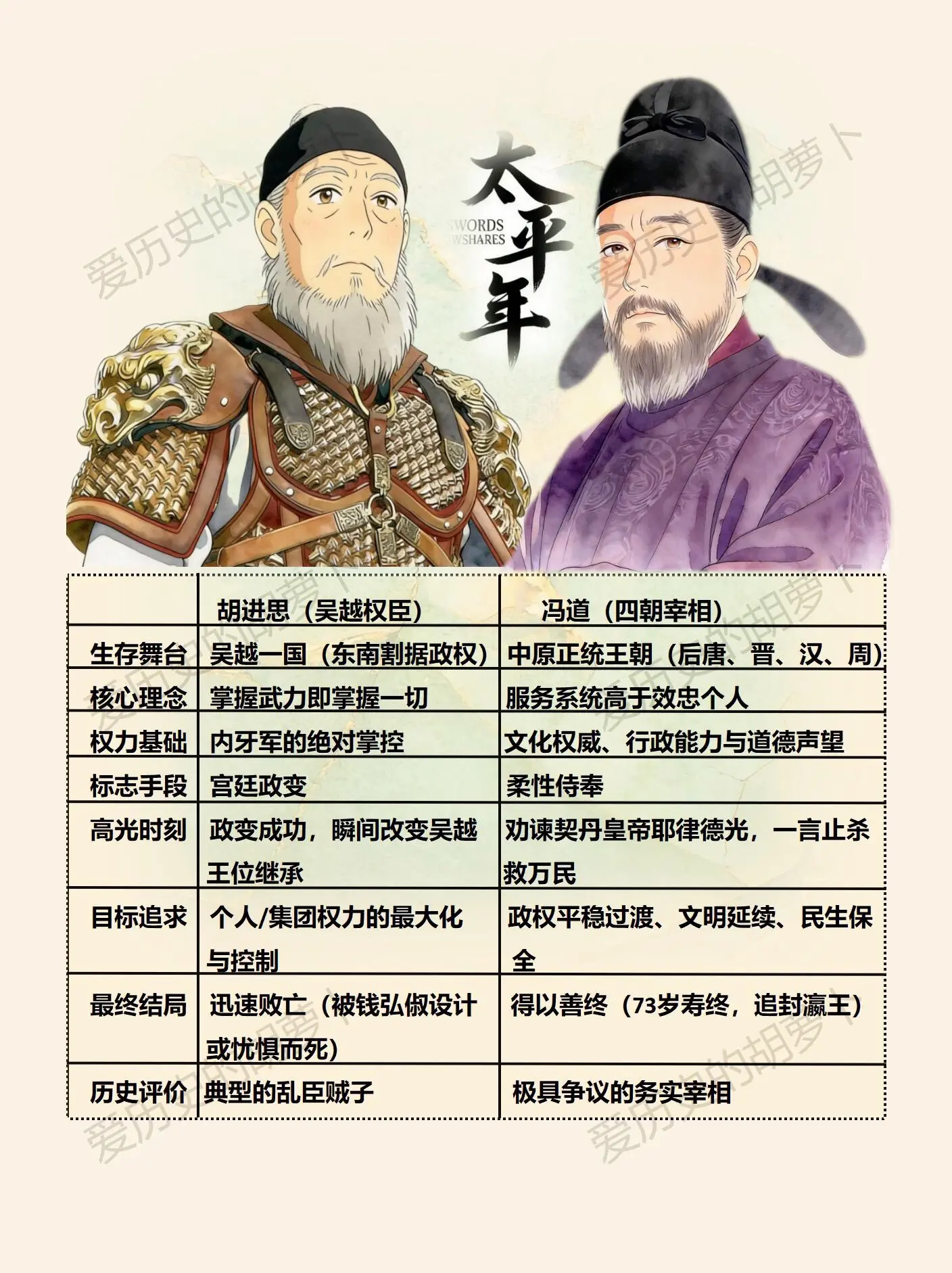 《太平年》两个“配角”彻底颠覆我的历史观。在五代十国的混沌棋局中，胡进...