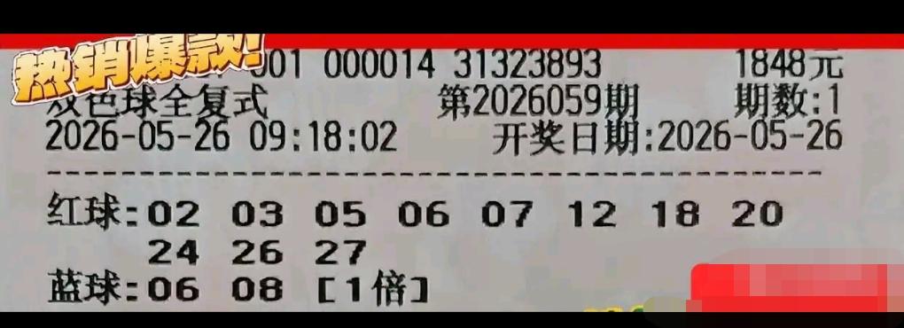 双色球26059期晒票速看！千元万元复式齐上阵双色球26059期开奖在即，