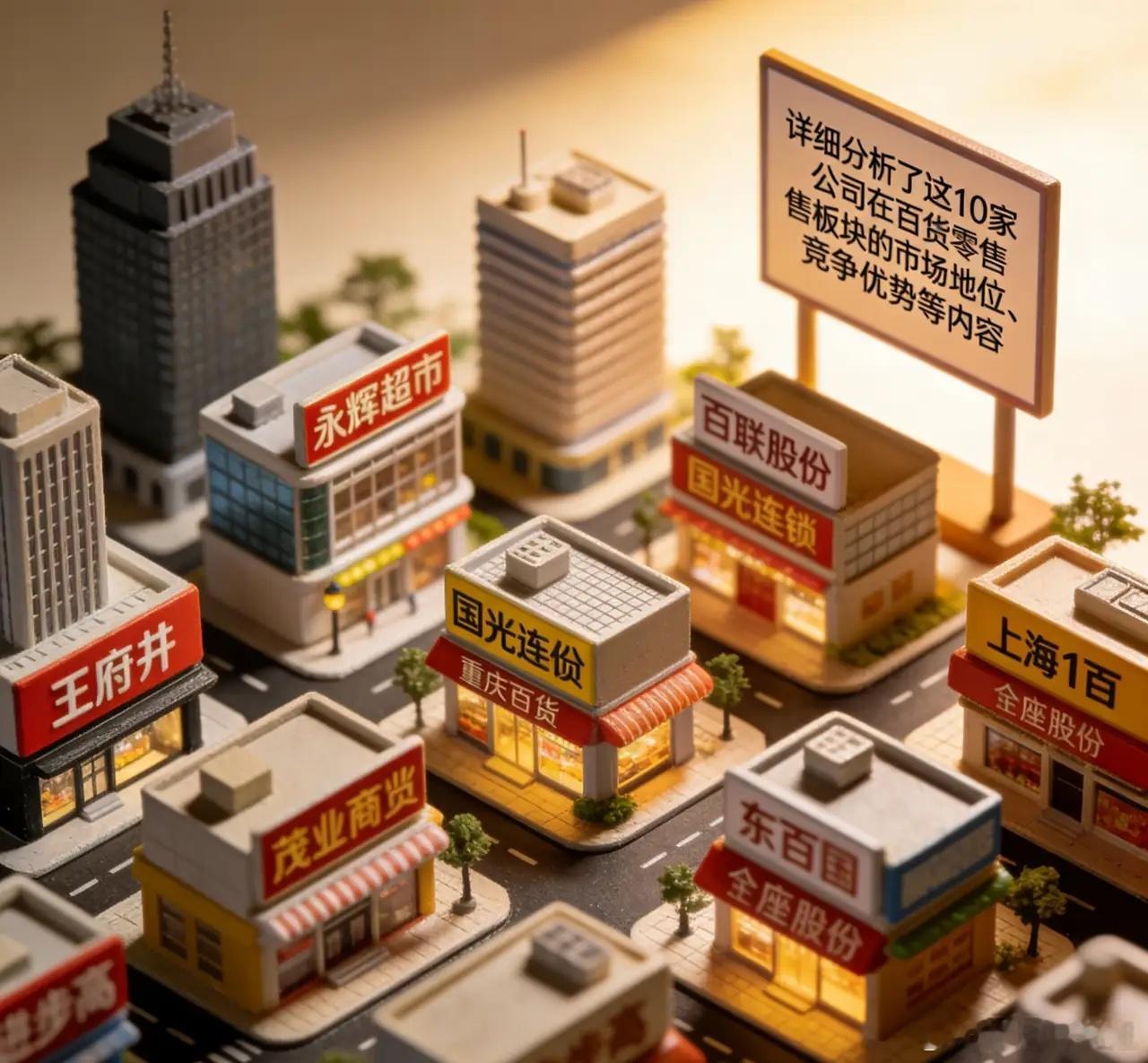 百货零售板块，对10家有代表性的公司进行了分析，具体信息如下：1.永辉超市：公