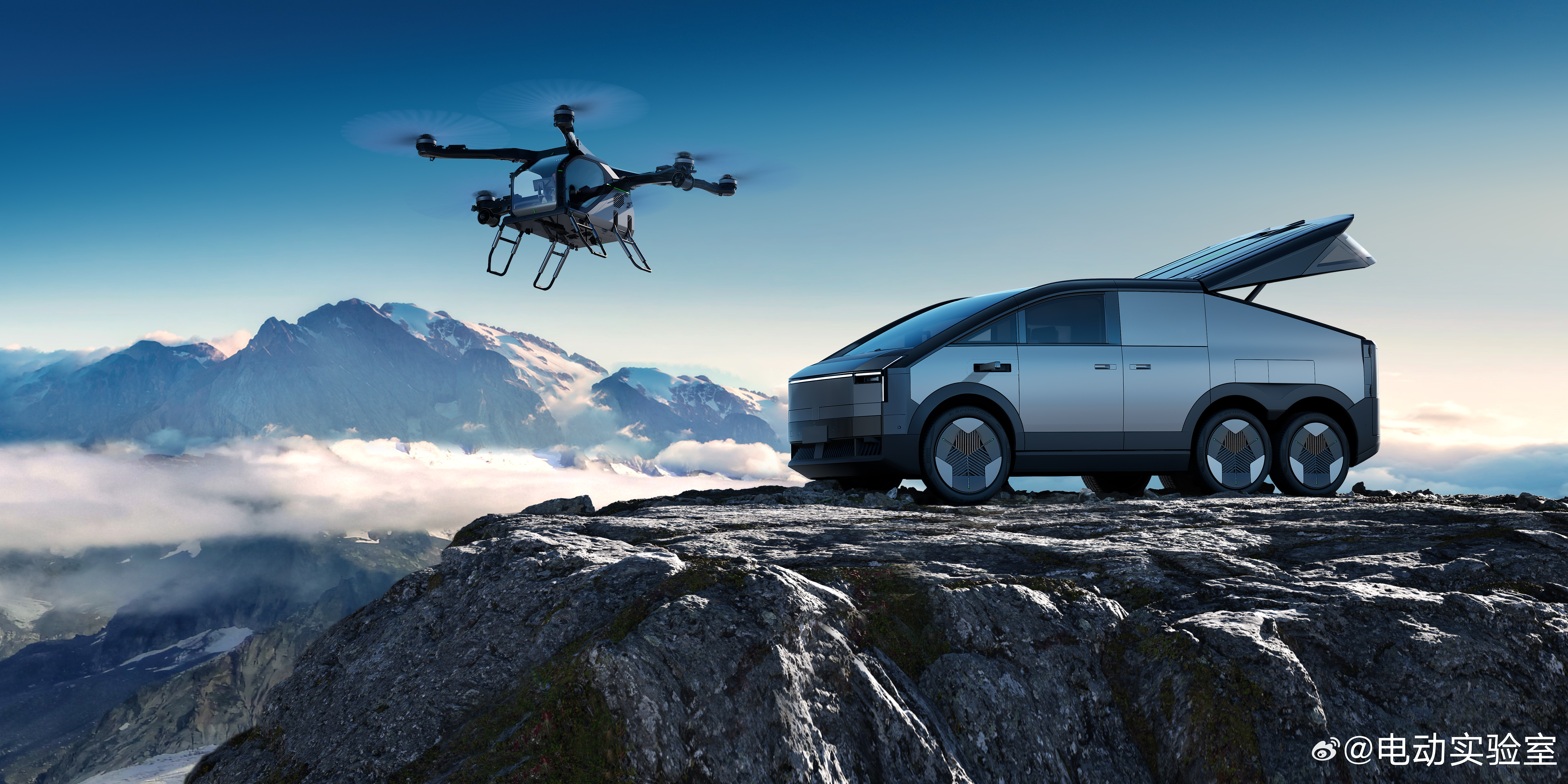 小鹏下一代新能源飞行汽车首飞A868全倾转混电飞行汽车今天参加了小鹏汇天的一场