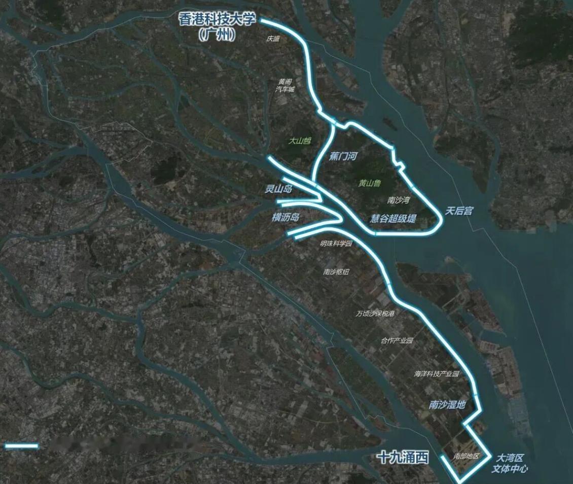 【南沙百公里山海骑行道线路曝光！】南沙之前搞出了20公里最美海岸线（南沙版情侣路