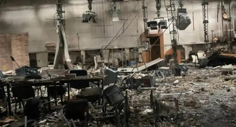 一架俄军“天竺葵”无人机袭击了第聂伯罗彼得罗夫斯克电视台大楼，该大楼内设有乌克兰