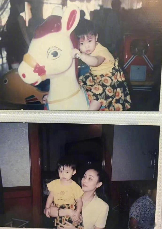 徐艺洋和妈妈共用一张脸徐艺洋妈妈旧照曝光，母女俩同款高鼻梁+下颌线，侧脸同