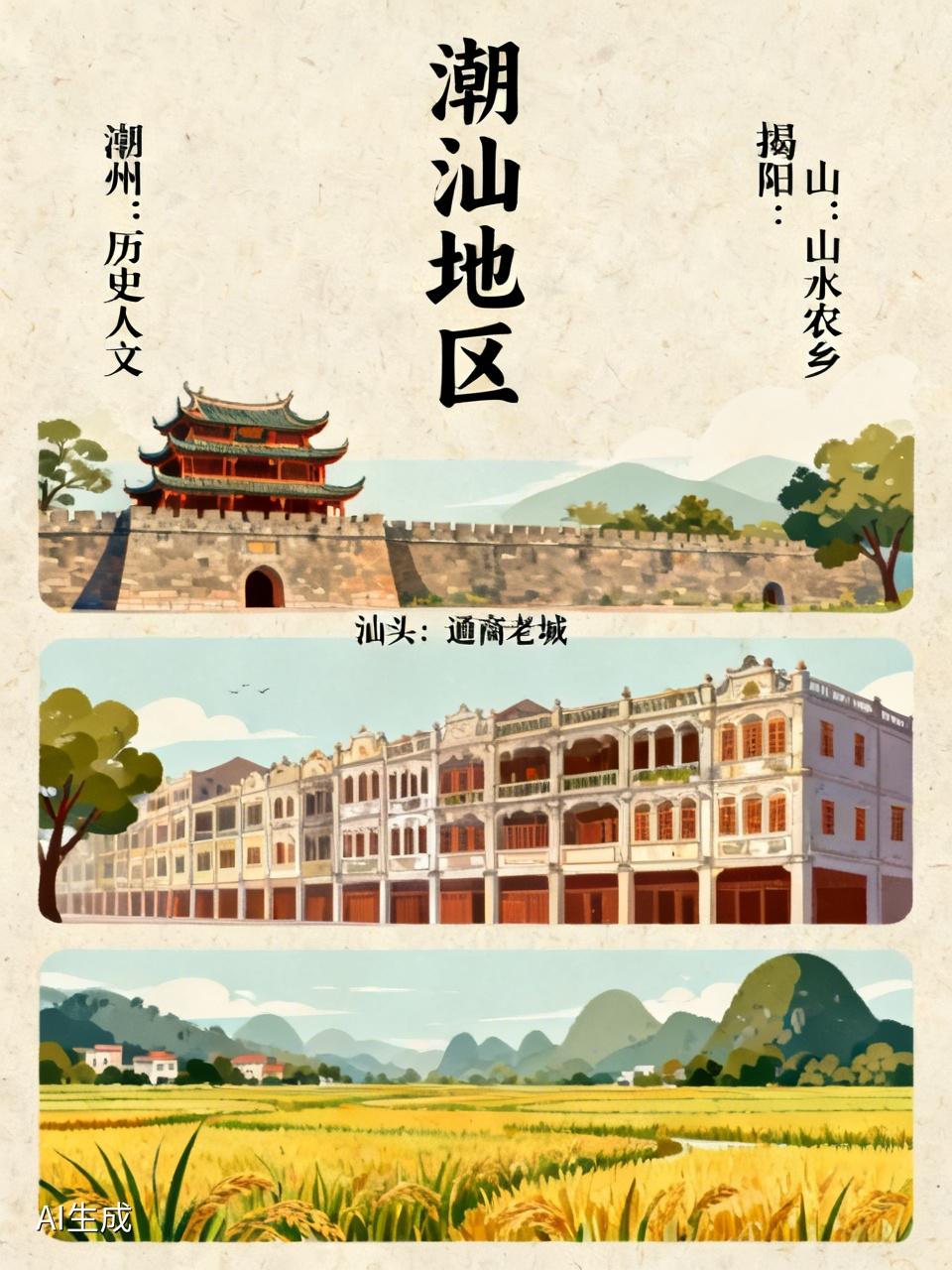 很多人误会几十年！潮汕并非一座城市，看完分清三地区别不少人计划旅行，随口就