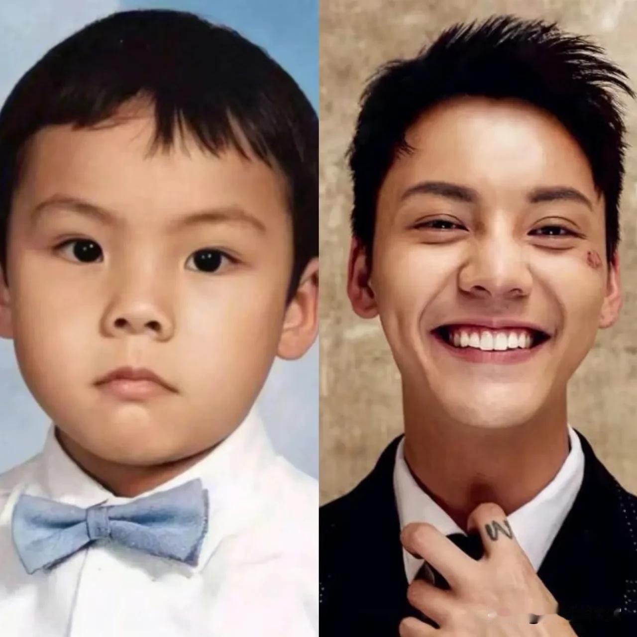 陈伟霆的小时候和现在，变化还是挺大的。小时候是一个太普通的仔仔，长大后不仅变