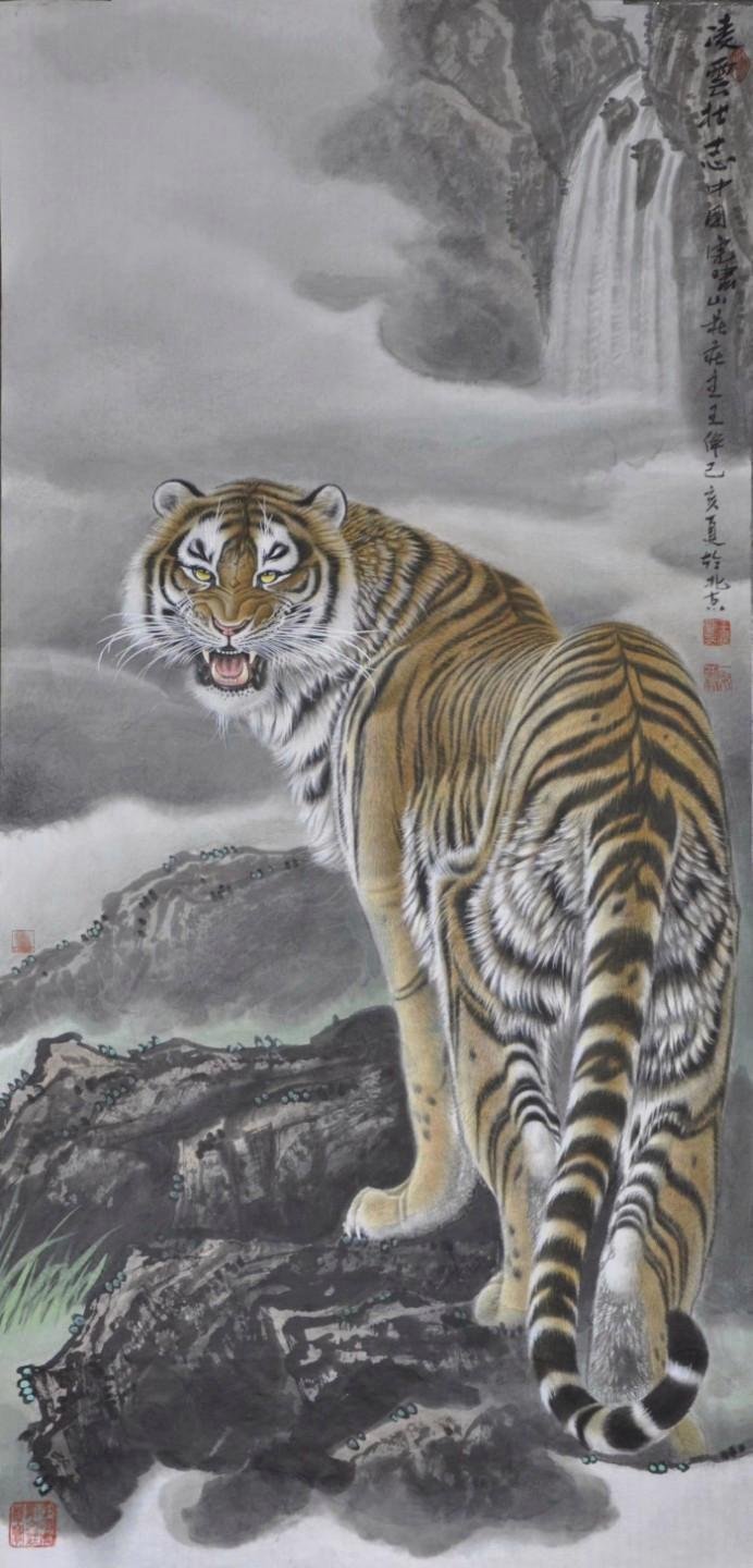 12生肖老虎绘画作品欣赏风景遇见美好原创​​​
