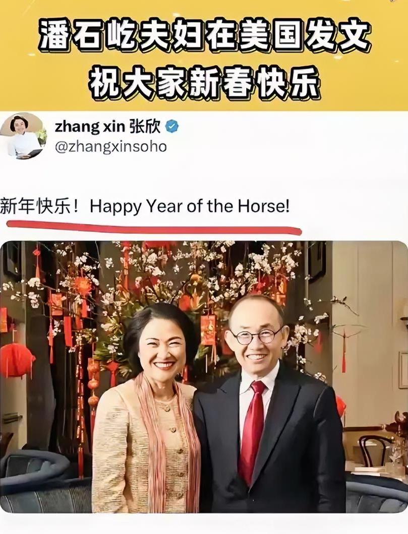 潘石屹夫人张欣在海外发贺岁文，只写HappyYearoftheHorse