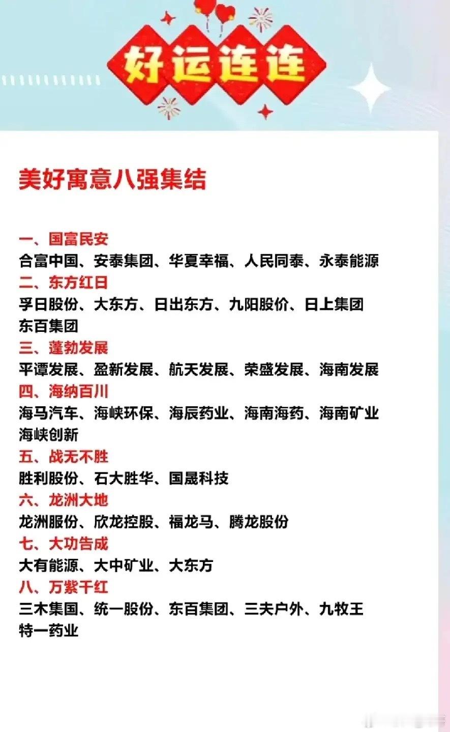 美好寓意相关概念股梳理分析！一、国富民安板块1. 合富中国：主营体外诊断产品代理