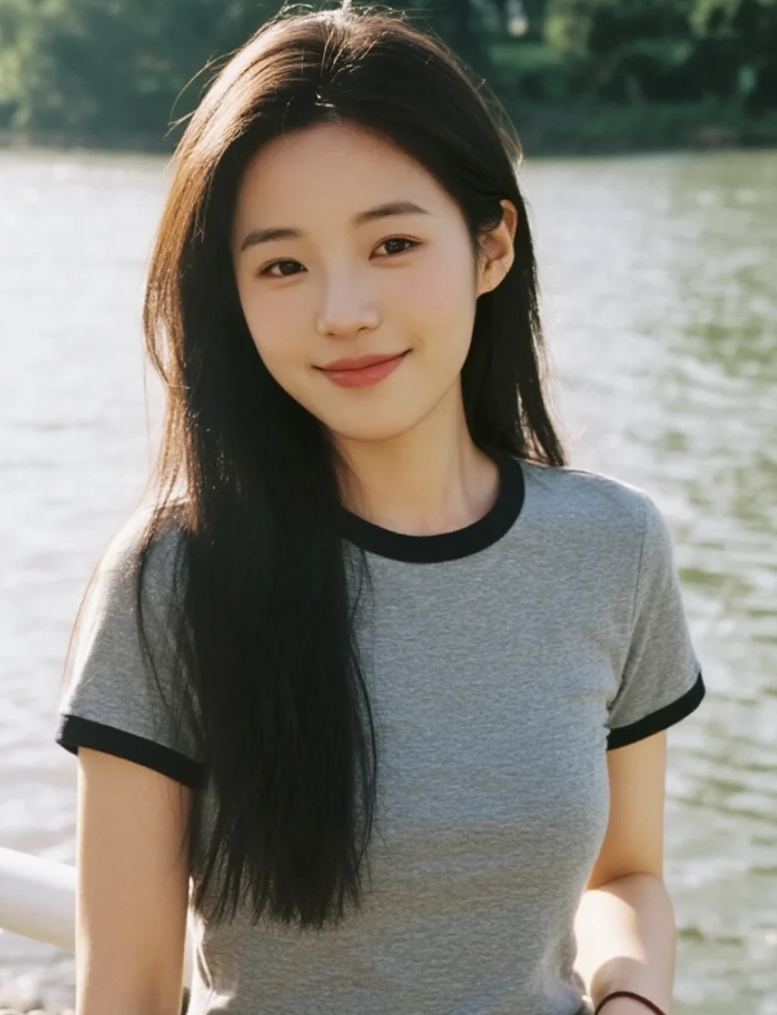 美女的清新，带来一阵清爽的气息。