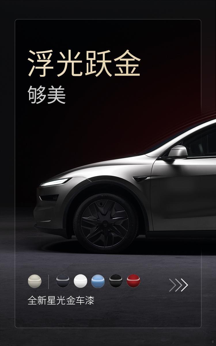 我说金色是流行色也是经典色吧特斯拉modely​​​