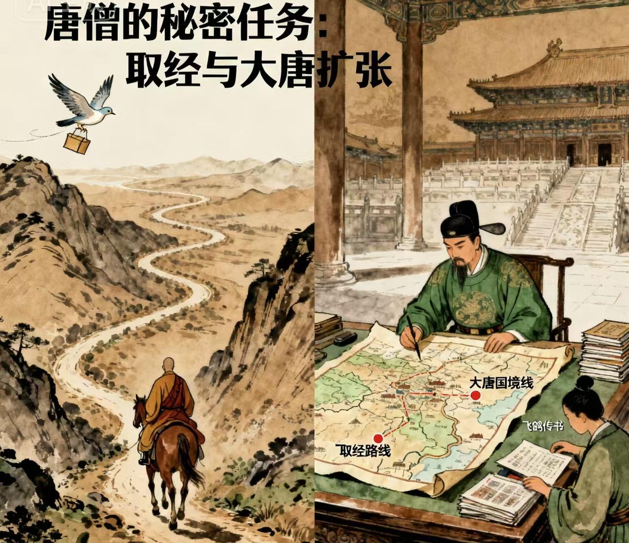 《西游记》看了不下三遍，一直觉得唐僧其实是个侦察兵。但凡他取经路过的地方，后来大