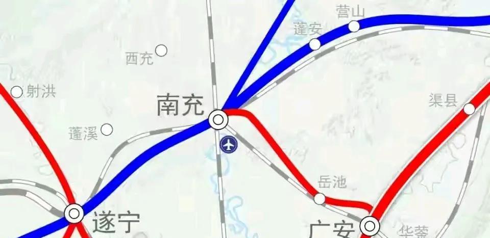 四川广安不需要南广高铁！相对来说广安更加需要的是遂广高铁，遂广高铁建好后，广安到